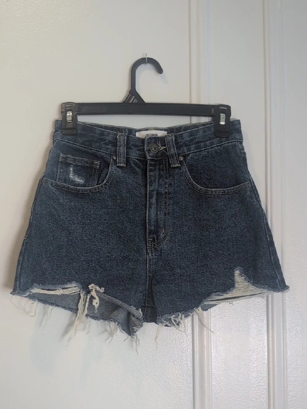 Cotton On Washed Distressed High-Rise Jean Shorts